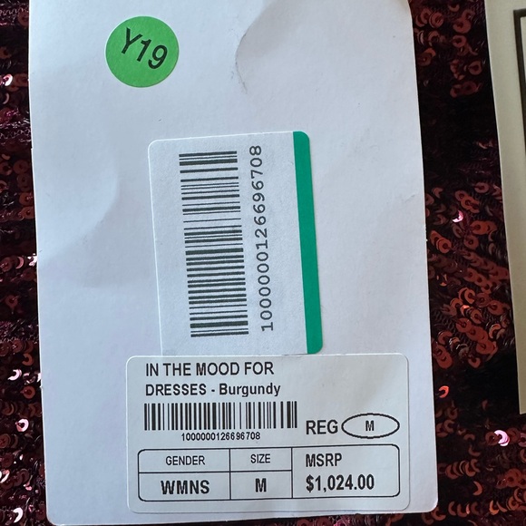 ITMFL IN THE MOOD FOR LOVE ELISA Sequin Dress in Burgundy Size M NWT - Picture 4 of 7